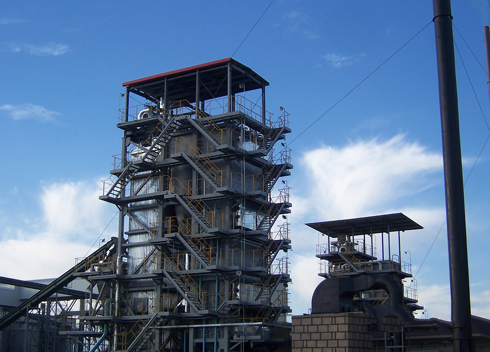 Circulating fluidized bed boiler